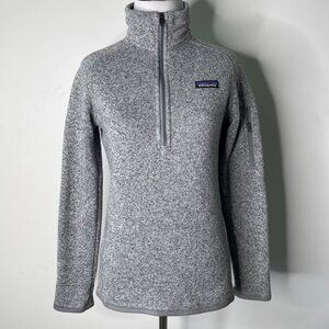 Patagonia #25617 Women's Grey Worn Wear Better Sweater 1/4 Zip Pullover Size XS